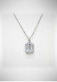 Marika white gold necklace with aquamarine and diamonds CD06109A AR.1 