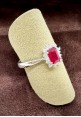 Marika gold ring with diamonds and ruby AN89157R RO.1