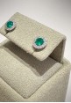 Marika gold earrings with diamonds and emerald OR06112SRO.7 