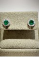 Marika gold earrings with diamonds and emerald OR06112SRO.7 