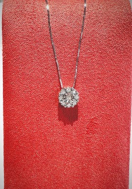 DonnaOro white gold necklace with diamonds DFPF8234.010
