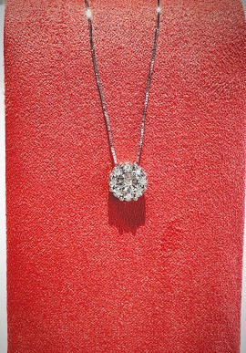 DonnaOro white gold necklace with diamonds DFPF8234.010