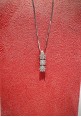 DonnaOro white gold Trilogy necklace with diamonds DFPF8934.020