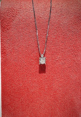 DonnaOro white gold necklace with diamonds DPK10085.S015