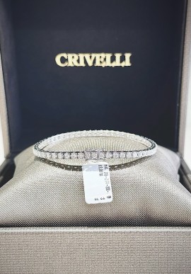 Bracciale Tennis Crivelli in oro bianco e diamanti CRV223019