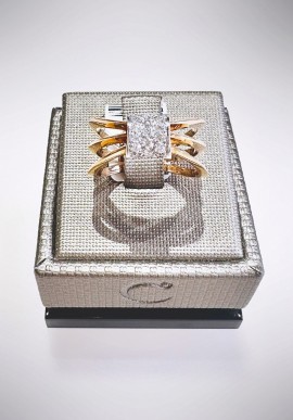 Crivelli rose gold ring with diamonds CRV22307