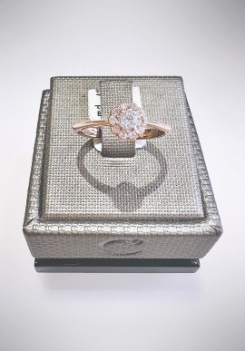 Crivelli rose gold ring with diamonds CRV223010