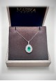Marika white gold Necklace with diamonds and emerald CD9137S SA.1