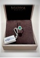 Marika white gold Ring with diamonds and emerald AN8458S SA.2