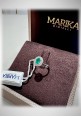 Marika white gold Ring with diamonds and emerald AN8458S SA.2