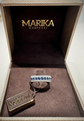 Anello Marika in oro con diamanti e zaffiri AN914ZZ.FR.1