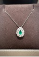 Marika gold necklace with diamonds and emerald CD9326S.SA.1