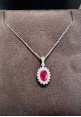 Marika gold necklace with diamonds and ruby CD89125RSA.2