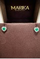 Marika gold earrings with diamonds and emeralds OR8001S.AR.8