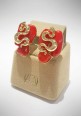 Soara silver earrings with coral SOA2326