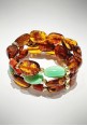 Soara silver bracelet with coral, chrysoprase and amber SOA2320