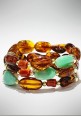 Soara silver bracelet with coral, chrysoprase and amber SOA2320