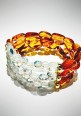 Soara silver bracelet with amber and aquamarine SOA2321