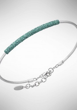 Pesavento Polvere dei Sogni green and silver bracelet WPSCB003