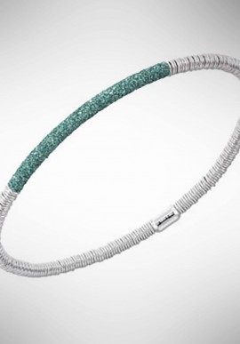 Pesavento Polvere dei Sogni green and silver bracelet WPSCB011