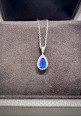 Crivelli white gold necklace with sapphire and diamonds pendant CRV2400