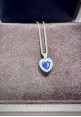Crivelli white gold necklace with sapphire and diamonds pendant CRV2401