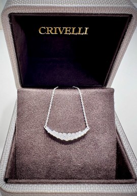 Crivelli white gold necklace with diamonds CRV2408