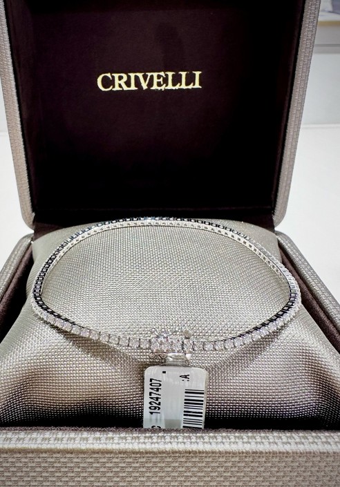 Crivelli white gold tennis bracelet with brilliant cut diamonds CRV2412