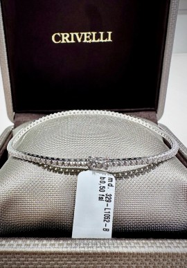 Crivelli white gold tennis bracelet with brilliant cut diamonds CRV2414