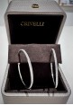 Crivelli white gold hoop earrings with brilliant cut diamonds CRV2431