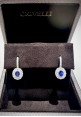 Crivelli white gold earrings with brilliant cut diamonds and sapphires CRV2433