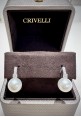 Crivelli white gold earrings with australian pearls and brilliant cut diamonds CRV2435