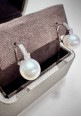 Crivelli white gold earrings with australian pearls and brilliant cut diamonds CRV2435