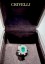 Crivelli white gold ring with brilliant cut diamonds and emerald CRV2419