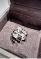 Crivelli white gold trilogy ring with brilliant cut diamonds CRV2421