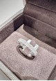 Crivelli white gold veretta ring with brilliant cut diamonds CRV2422