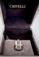 Crivelli rose gold trilogy ring with brilliant cut diamonds CRV2426