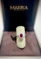 Marika gold ring with diamonds and ruby AN9103R.MA.1