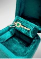 Nihama yellow gold ring with diamonds and emerald AETO026BSMDI10