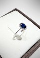 Nihama white gold ring with diamonds and sapphire NA514104ZFD