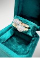 Nihama ring in yellow and rose gold with diamonds SLV596
