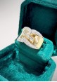 Nihama ring in yellow gold and diamonds SLV601