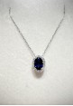 Nihama necklace in white gold and sapphire ND505904ZFD055L