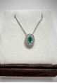 Nihama white gold and emerald necklace ND506004SMN035