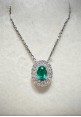 Nihama white gold and emerald necklace ND506104SMN040