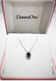 Donnaoro white gold necklace with diamonds and sapphire DPZ10854.007