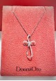 Donnaoro white gold and diamond cross necklace DPF11111.012