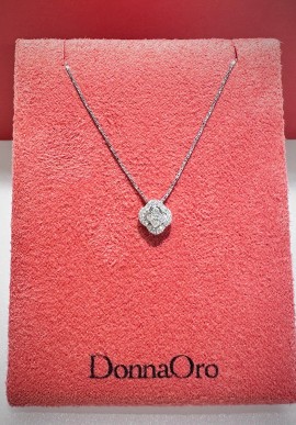 Donnaoro white gold and diamond necklace DPF10928.010