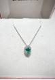 Donnaoro white gold necklace with diamonds and emerald DPE10857.025