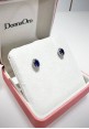 Orecchini Donnaoro in oro bianco con diamanti e zaffiri DOZ10855.12